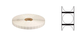 1 Inch Ultra Translucent Tabs Wafer Seals 10M Per Roll - 100M per Case